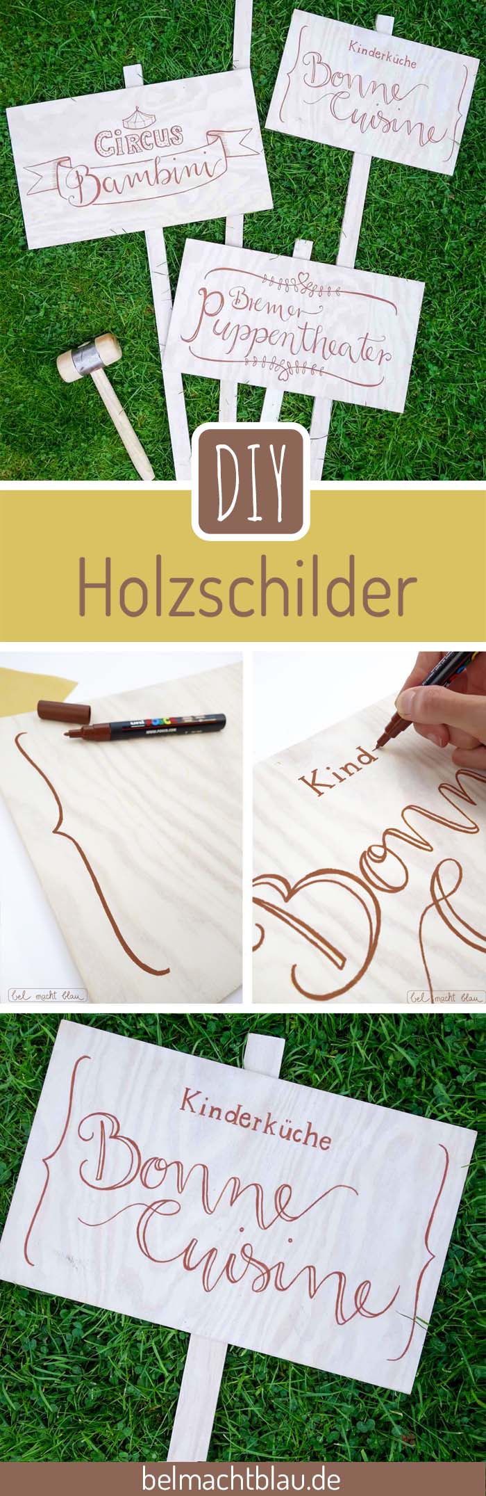 DIY-Anleitung: handbemalte Holzschilder für die Hochzeit (mit uni POSCA)