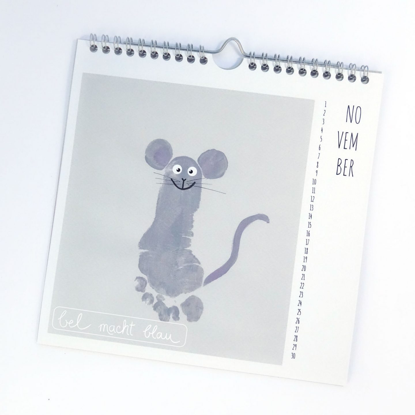 Fußabdruck Maus - Kalender mit Fußabdrücken