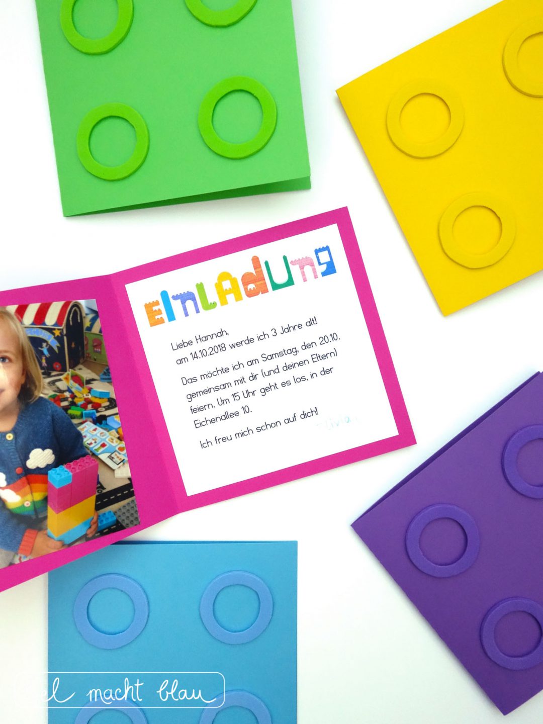 LEGO duplo Einladungskarten - Ideen für einen Lego duplo Kindergeburtstag