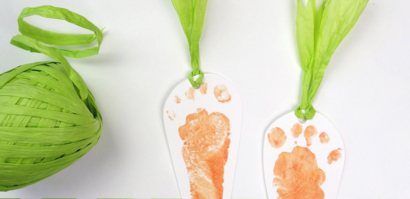 Baby-Fußabdruck: süße Karotten