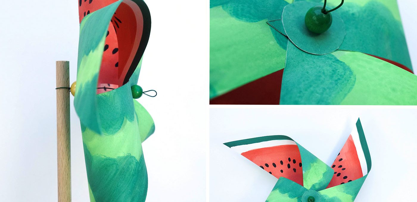 Bastelanleitung für ein Melonen-Windrad