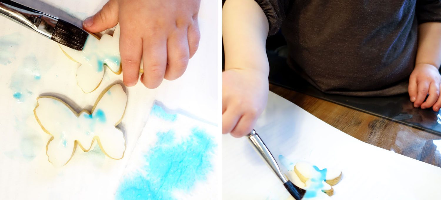 Bemalte Schmetterlingskekse / Kekse verzieren / Backen und Malen mit Kindern - DIY-Idee für Große und Kleine
