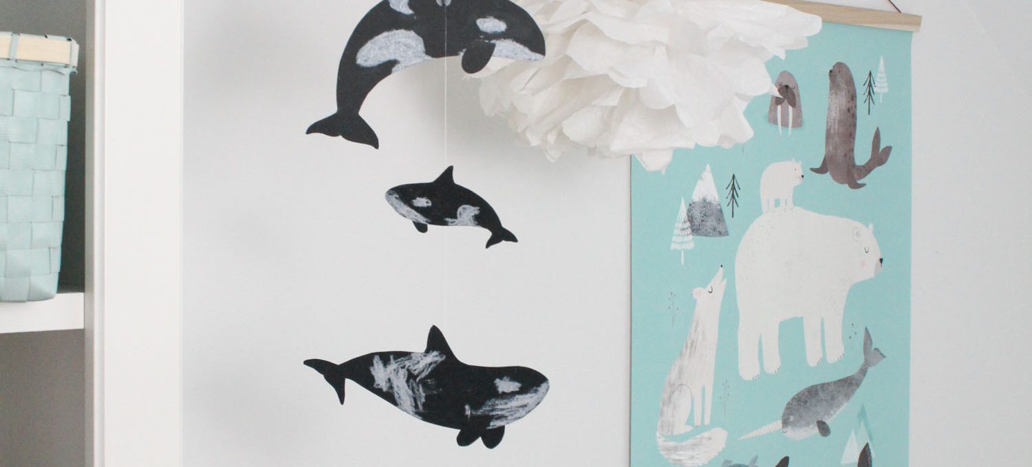 Wir basteln eine Orca-Girlande fürs Babyzimmer - Druckvorlage